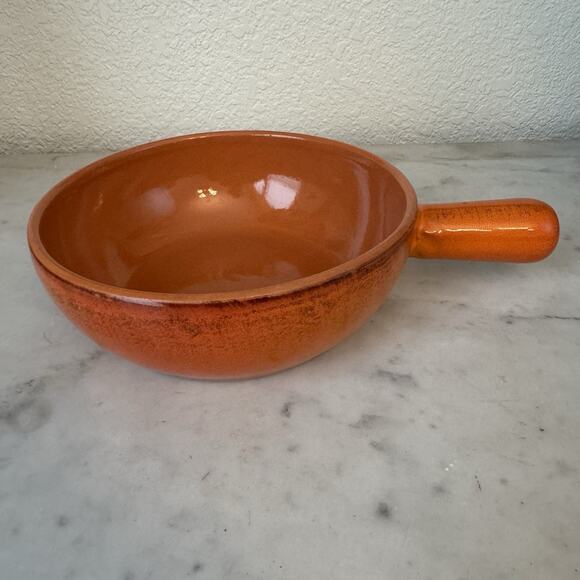 2 De Silva Pottery Terracotta Pottery Glazed Casserole Soup Bowls Made in Italy - Picture 5 of 7